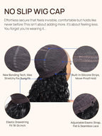 Julia Hair No Slip Yaki Straight 7x5 Lace Closure Glueless Drawstring Wig Flexible Mesh Cap Bye-Bye Slip Pre Cut HD Lace Front Pre Everything Bleached Knots Wear and Go Wig,Zero Slip Hold 18 Inch