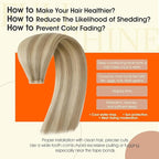 Full Shine Blonde Tape in Hair Extensions Color 16P22 Injected Hair Extensions Tape in 14Inch Seamless Invisible Extension for Fine Thin Hair Cuticles Aligned Short Hair Compatibility 40G 20Pcs