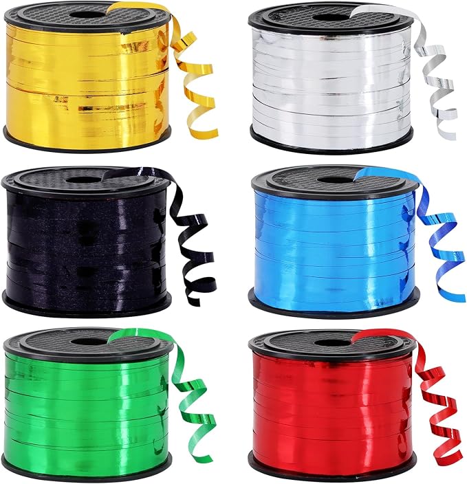 TONIFUL Metallic Primary Colors Curling Ribbon Balloon String by TONIFUL