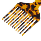 VOCOSTE Wide Tooth, Afro Hair Pick Comb, Hair Styling Tool for Men Women, Plastic, Brown, 4.8 Inch