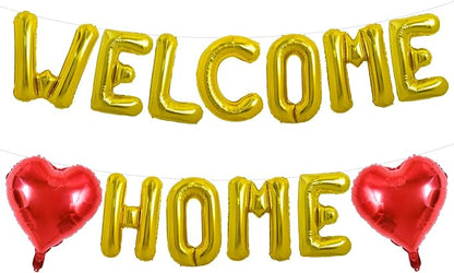 TONIFUL 16 Inch Gold WELCOME HOME Foil Letter Balloons Banner Decorations | by TONIFUL