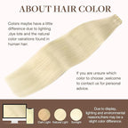 GOO GOO Tape in Hair Extensions Human Hair, 60A Platinum Blonde, 12inch 80g 40pcs, Skin Weft Seamless Invisible, Silky Straight with Thick Ends, Remy Human Hair
