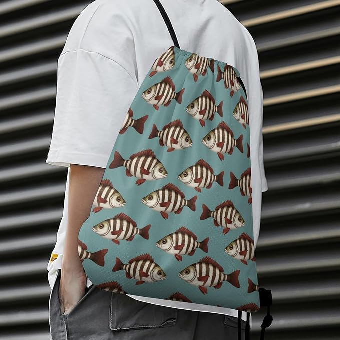 Gym Drawstring Bag Sports Sackpack Waterproof String Backpack - Image 5