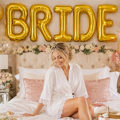 40 inch BRIDE Balloons Bachelorette, Giant Wedding Foil Balloon Letter Banner - Image 4