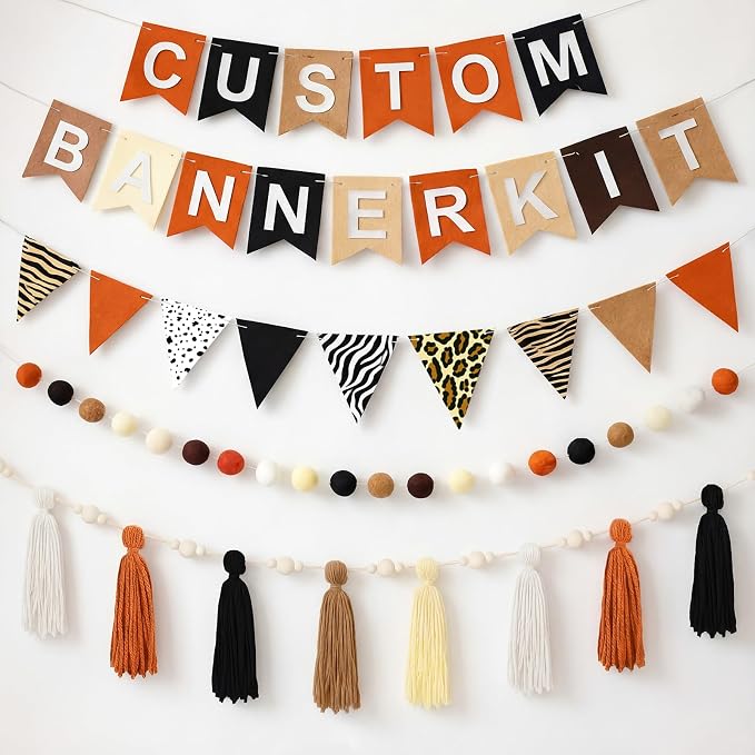SmoothNovelty 139 Pcs Felt DIY Custom Banner Kit Include 104 Letters 18 by SmoothNovelty