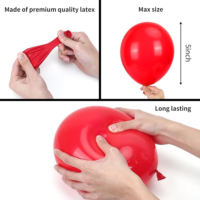 RUBFAC Red Balloons, 2026 International Football Game Decor, Graduation - Image 3