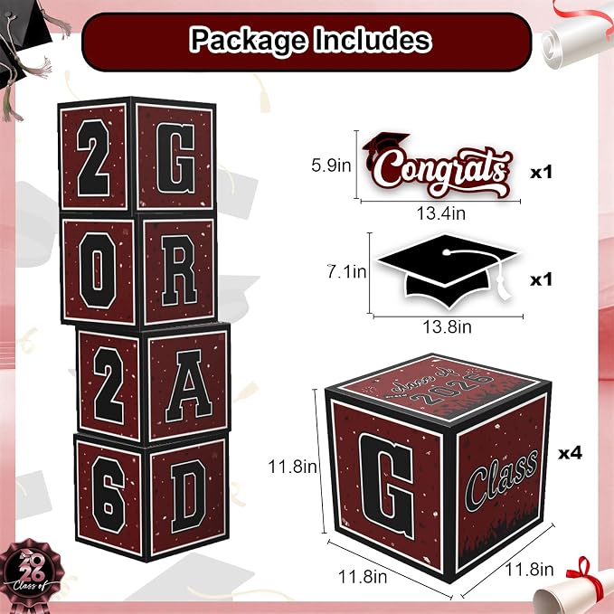 2026 Graduation Decorations, So Proud of You and Class of 2026 Grad Balloon - Image 2