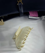 Premium Durable Acetate Hair Claws - Large 4 Inch No-Slip Claws for Thick Hair | 1 Piece (Creme)