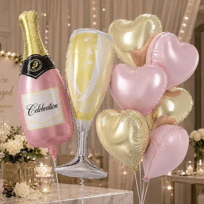 Champagne Balloons, Bachelorette Party Balloons by Togvu