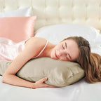 BEDELITE Satin Body Pillow Cover 2 Pack, Super Soft and Cooling Body Pillow Pillowcase for Hair and Skin, Breathable Silky Full Long Pillowcase Cover(20"x54", Taupe)