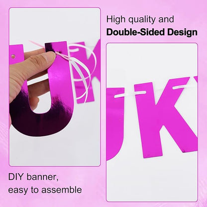 BEISHIDA Double-sided Purple 116Pc A-Z DIY Letter Custom Banner Party Decor | - Image 3