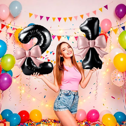 40 Inch Black Number 1 Balloon - Image 4