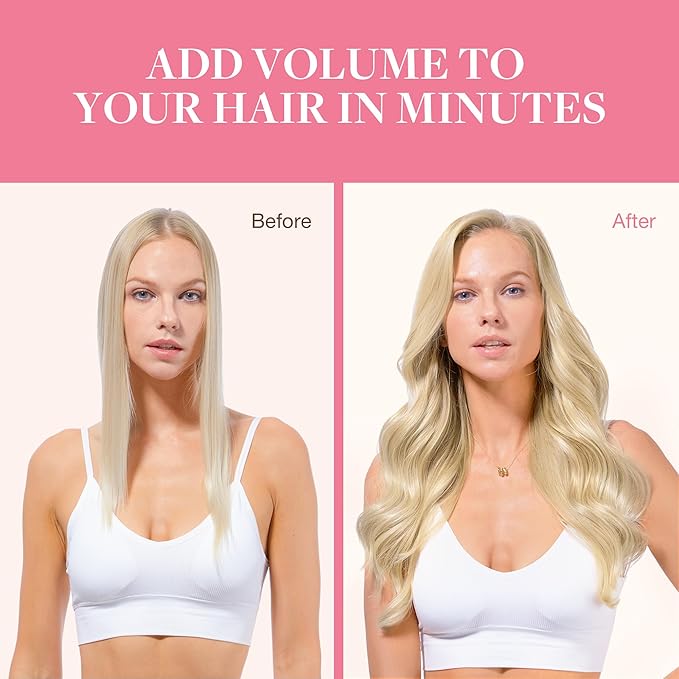 GOO GOO Clip in Hair Extensions Real Human Hair, Remy Human Hair Extensions Clip ins for Women, Natural Human Hair, 24inch 120g 7Pcs, 60A Platinum Blonde