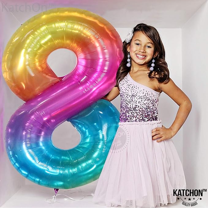 KatchOn Giant Rainbow Number 8 Balloon - Image 8