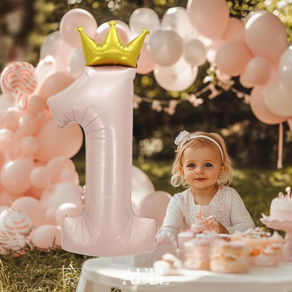 AULE 40 Inch Big Pink 1 Balloon Number - Image 4
