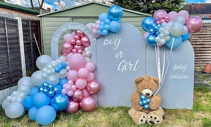Pink and Blue Latex Balloons, Gender Reveal, Birthday Party Decorations - Image 6