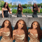 30 32 34 Inch Color 4 Bundles Human Hair Chocolate Brown Deep Wave Bundles Niegmeag Peruvian Virgin Soft And Sikly Remy Hair Extensions Brown Color