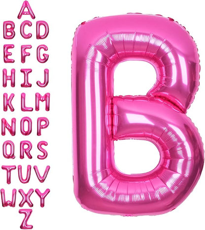 SUWEN 40 Inch Hot Pink Large B Letter Balloons Big Foil Helium Letter A-Z | by SUWEN