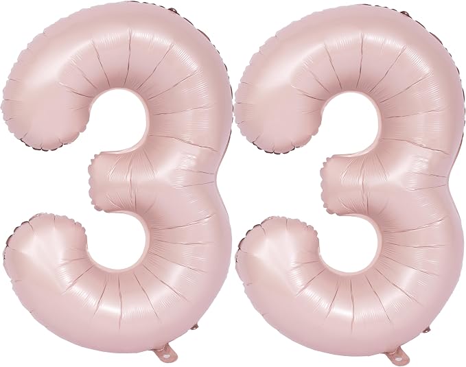 40 In Matte Pink Number Balloons Helium Foil Mylar Balloon Party Digital 33 | by Exquisitehighqualitypartydecorationstomeetyoureveryneed%EF%BC%81