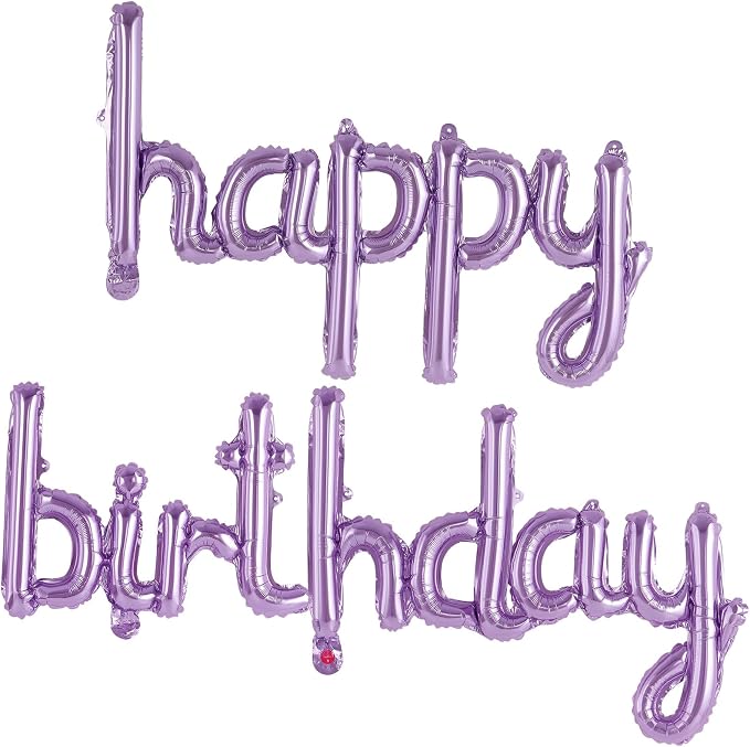 Happy Birthday Balloons Banner Foil Letters Balloons Connected, Personalized by TOTAFAM