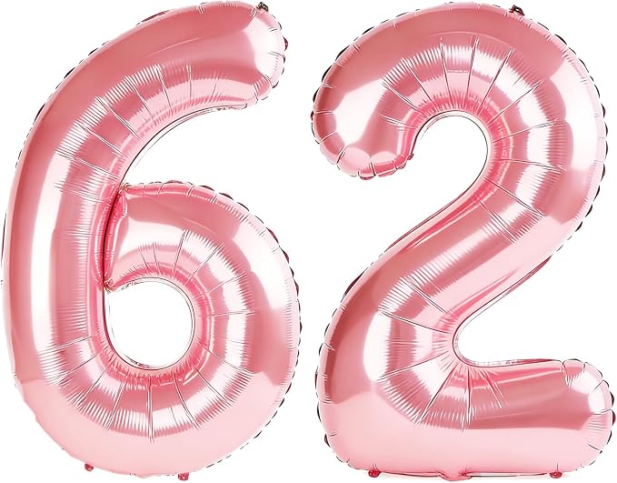 40 Inch Number 62 Balloons for 62nd Birthday Party Decorations, 0-100 Jewelry by FOBELEC
