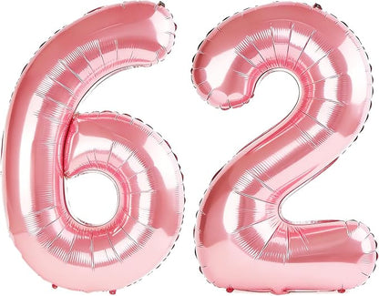 40 Inch Number 62 Balloons for 62nd Birthday Party Decorations, 0-100 Jewelry by FOBELEC