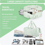 Gym Bag Womens,Travel Duffel Carry on Bag Sport Tote Bag Weekend Overnight Bag