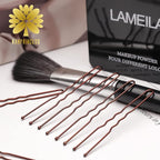 100PCS 2.4Inch U Shaped Hair Pins,Brown Bobby Pins for All Hair Types,Hair Pins for Women,Pain-Free U Pins for Buns With Box（Brown）
