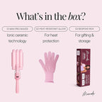 Mermade PRO Hair Waver 1" - 3 Barrel, Curling Iron 1 Inch, Ceramic Barrel Waver for Thick, Thin, Long, or Short Hair - 1", Pink