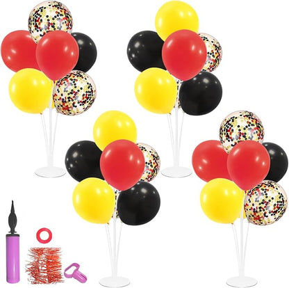 ZJDHPTY Mouse Birthday Decorations, 4Set Red Yellow Black Balloon Stand Kit | - Image 8