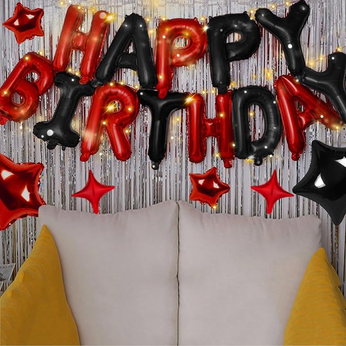 CANREVEL Happy Birthday Banner Decorations + 8Pcs Star Balloons, - Image 7