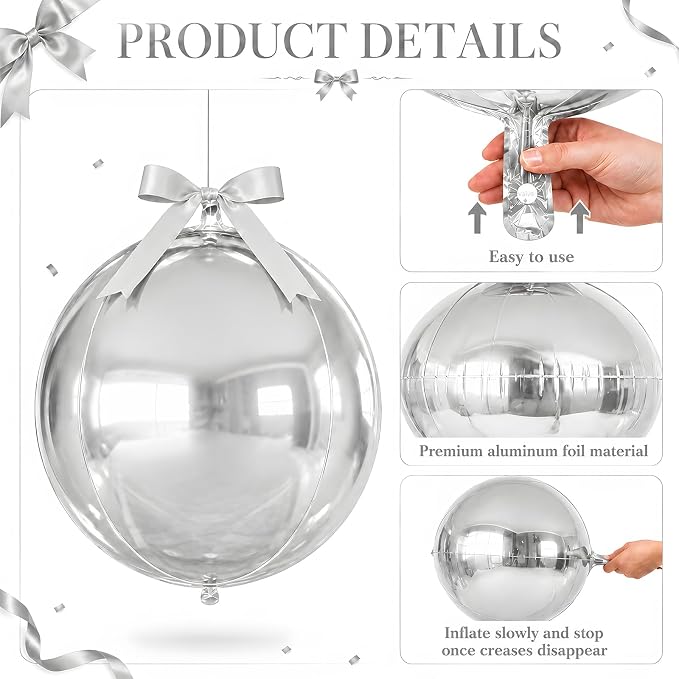 Silver Round Foil Balloons - Image 7