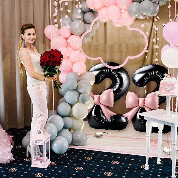 40 Inch Black Number 2 Balloon - Image 6