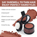 2 Pack Hairline Powder for Women and Men, Used to Root Touch Up Hair Color, Thinning and Gray Hair Coverage and Bald Spots Coverage, Red Brown