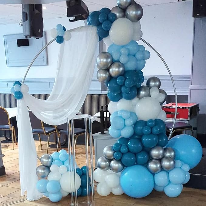 Jobkoo Peacock Blue Balloons, 12 Inch 30 Pcs Turquoise Blue Balloon Teal Blue - Image 4