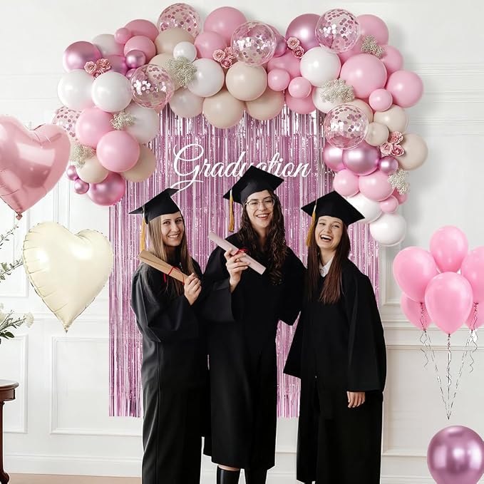 157Pcs Pink and White Balloons Garland Arch Kit - Image 7