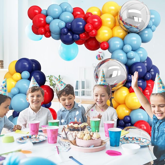 Jobkoo Red Blue Yellow Balloon Arch Kit - Image 5