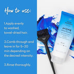 Four Reasons Color Mask INTENSE- Blue – (27 Colors) Intensive Toning Treatment - Color DepositingConditioner – Semi Permanent Hair Dye for Lightened and Colored Hair– 100% Vegan, 6.76 fl oz