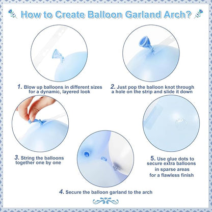 CROSSFINGERS Dusty Blue Balloon Arch Kit - Image 7