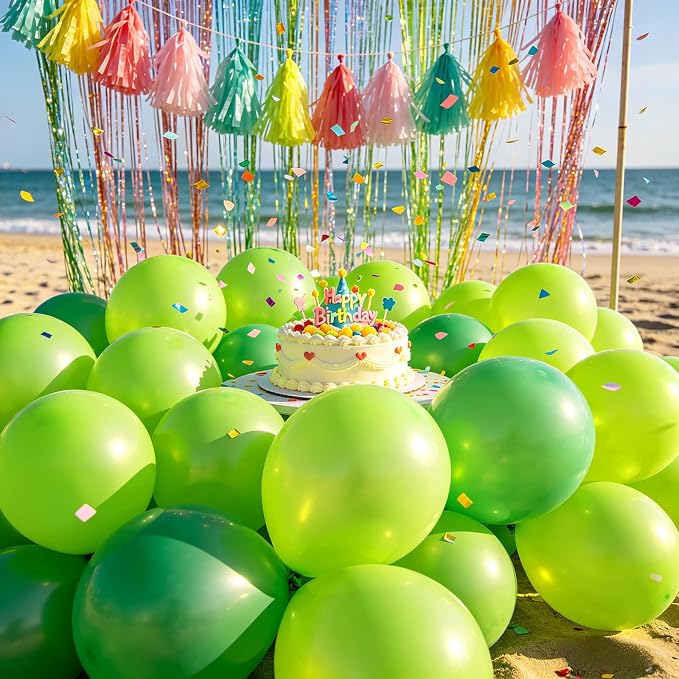 100pcs Lime Green Balloons 12 inch | Thickened Helium Fruit Green Balloons - Image 5