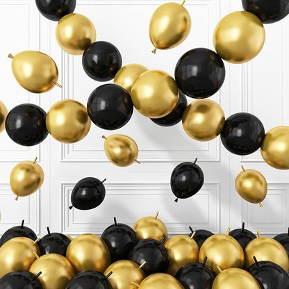 Black Gold Link Balloons by BTZO