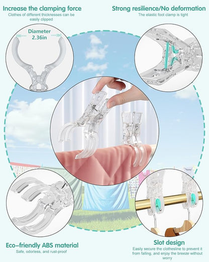 Esvara Clear Plastic Clips, 20 Pack 3.5 Inch Transparent Spring Clips - Image 2
