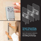 ShowerSMART Rust Resistant Hygienic Shower Caddy – Hanging Bathroom Organizer with Adjustable Shelves, Easy Clean Trays & Magnetic Hooks for DIY Remodels & Shower Niches - Graphite