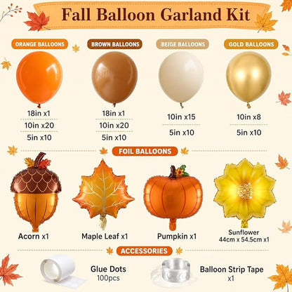 Fall Party Decoration Balloon Arch Kit - Image 2