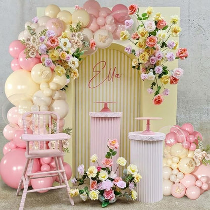 Pink and Yellow Balloon Arch Kit Pastel Yellow Balloons | 126Pcs Light Pink - Image 5