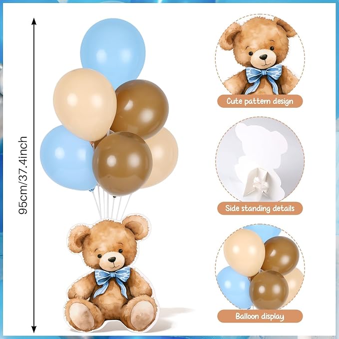 4 Sets Balloon Stand Kit for Table Bear Baby Shower Tables Centerpieces - Image 4