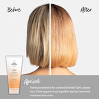 FOUR REASONS Color Mask - Apricot - (27 Colors) Toning Treatment, Color Depositing Conditioner, Tone & Enhance Color-Treated Hair - Semi Permanent Hair Dye, Vegan and Cruelty-Free, 6.76 fl oz