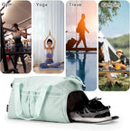 Weekender Duffel Bag with Shoe Compartment And Wet Pocket-Luggage Everyday Overnight Bag for Men and Women Travel-Carry On Gym Bag