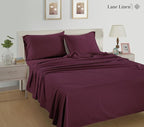 Lane Linen 100% Organic Cotton Pillow Cases Standard Size Set of 2 (20"x26") - Cotton Pillowcases Standard Size - Soft Standard Pillow Cases Set of 2 - Standard Pillowcase Pack of 2 - Windsor Wine