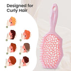 AIMIKE Glacier Detangling Brush, Pain-Free Detangler Brush for Curly Hair Wet & Dry Use, Glide Through Tangles with Ease, Vented Hairbrush for Women's 2c to 4c Curls, Pink